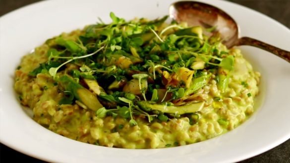 Green Farro Risotto (with Frozen Peas) | Book Recipes