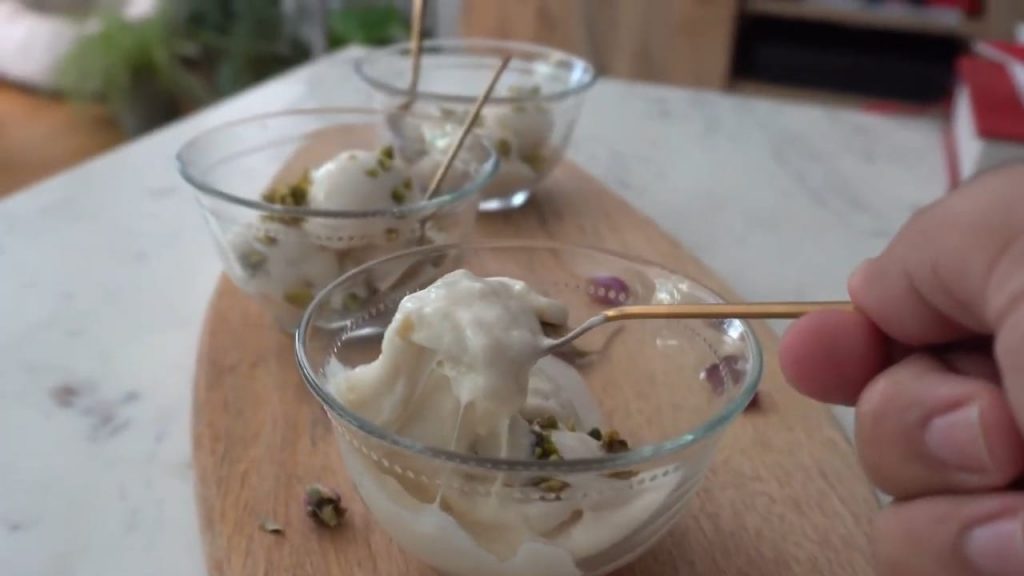 Making stretchy ice cream with a centuries old recipe
