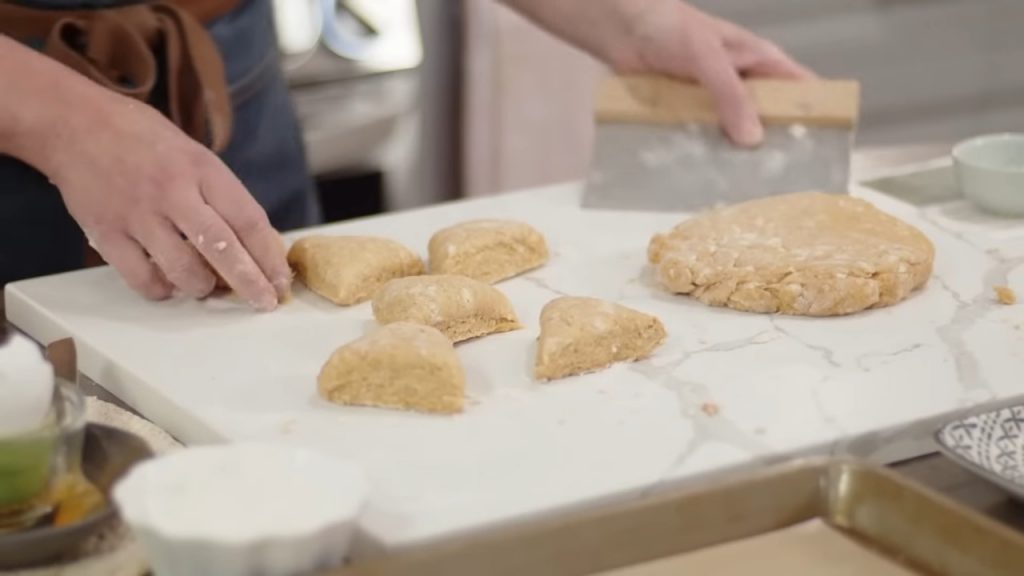 Baking Pumpkin Scones with Apple Pie Preserves